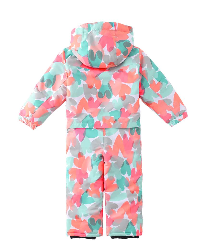 Hiheart Snowboard and Ski Adjustable Perfect for Snow Orange Size 120 Kids' Wear, One-Piece Jumpsuit, Size, Waterproof, Warm, Play, Heart,