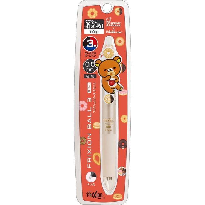 San-X Rilakkuma x Mister Donut Mascot Frixion Ball Slim 3C Rilakkuma PR13801