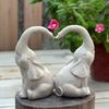 Pair of Love Elephant Sculptures Resin Statue for Garden and Home Decoration Great for Anniversaries and Valentines Day