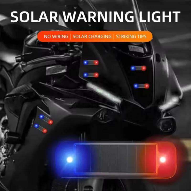1-10PCS Wireless Mini Solar Car Mini Warning Light LED Flashing Anti-Theft Alarm Lamp for Night Security Parking Protection