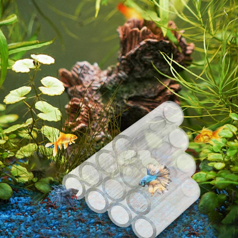 Shrimp Breeding Tube, Transparent Acrylic Crystal Shelter House for Fish Tank Tube Aquarium Shrimp Cave Breeding Habitat Pipes