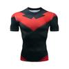 Red Nightwing Short-Sleeved Compression Shirt Print T-Shirt for Adults 2025 New Product Fitness Loose and Casual Top