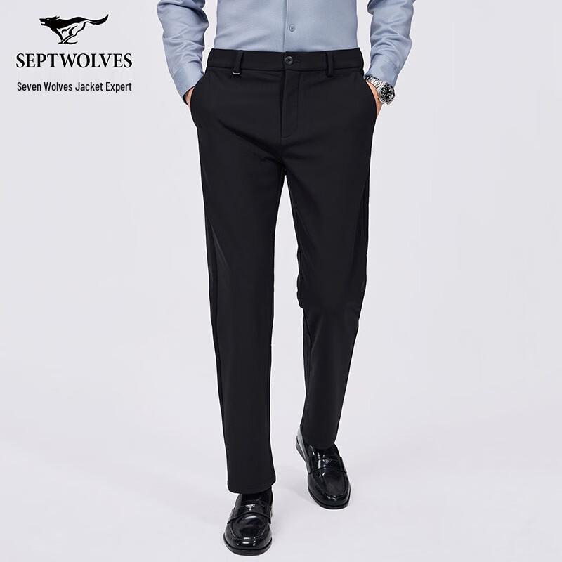 SEPTWOLVES Men s Business Casual Straight-Leg Pants 35A
