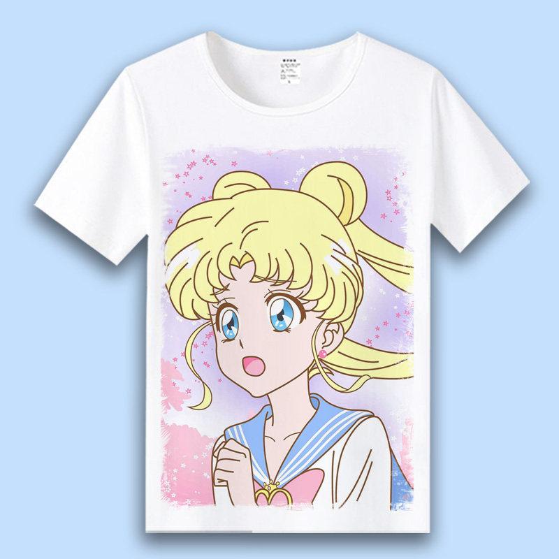 

Summer 2026 Sailor Moon Hare Everyday Life Sweet Street Trend 100 Cotton Print Loose Tshirt Male and Female Top Y2k S