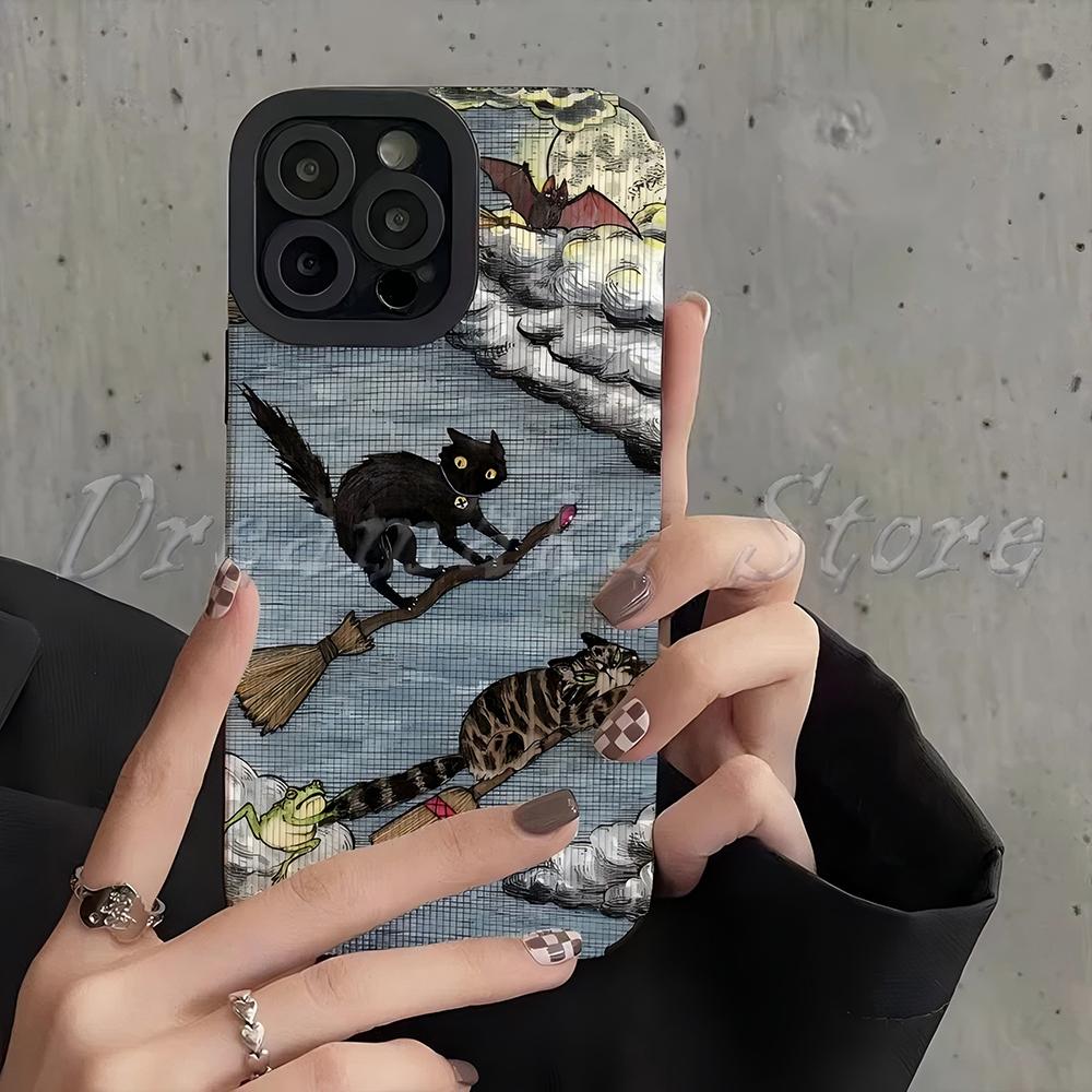 

Cartoon Dark Funny Cat Creative Luxury Pupil Full Screen Case For Xiaomi Redmi 9C 10 K20 40 Note 8 9 9s 10 11 Pro 4G 5G Silicone Redmi 8