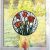 Laser Dazzling Rose Balcony Glass Doors and Windows Home Beautification Decoration Static Window Stickers