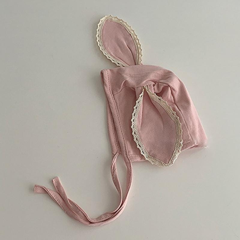 Newborns Cotton Bonnet Hat with Earflaps and Chin Ties, Breathable Baby Fetal Caps Comfortable Toddlers Warm Hat