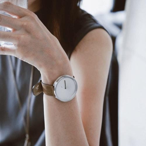 TAX TIME GLASS Quartz Watch TS1801B, Officially Imported, Brown