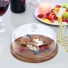 Cake Tray with Lid Round Wooden Serving Tray for Pastry Display, Cake Service, Dining Tables, Gathering Presentation and Tea Service