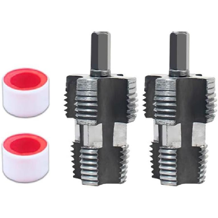 Electric Drill Compatible Pvc Pipe Threader Kit, Pipe Threader Plumbing Tool, Pipe Thread Maker Tool for Cutting Threading with 3 Dies, Plastic Tap