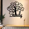 Metal Wall Art Family Tree for Living Room Bedroom Wedding Gift