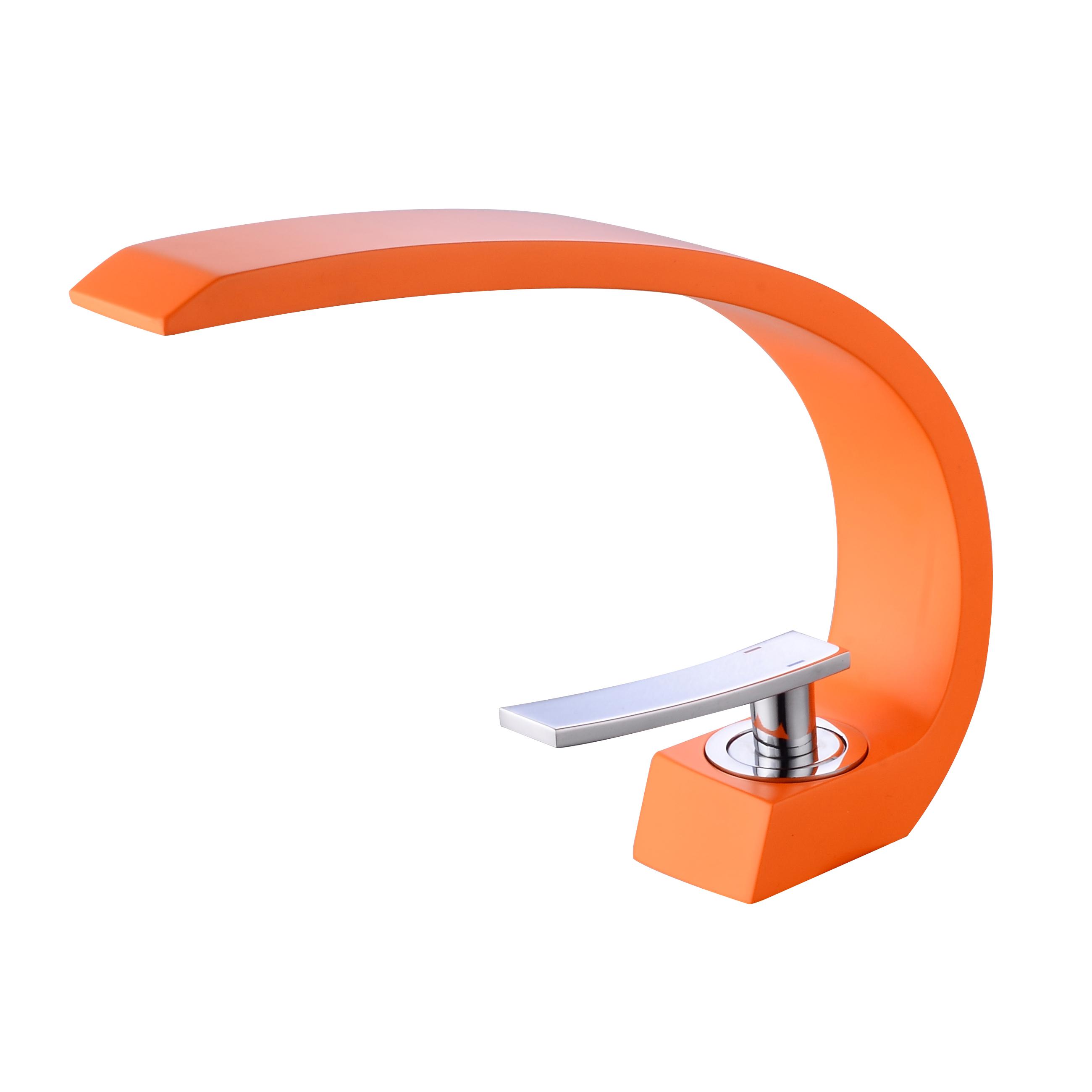 

BAKALA Дизайн умывальника Смеситель для ванной комнаты Водопад Краны для горячей и холодной воды для раковины ванной комнаты F6101-1 оранжевый