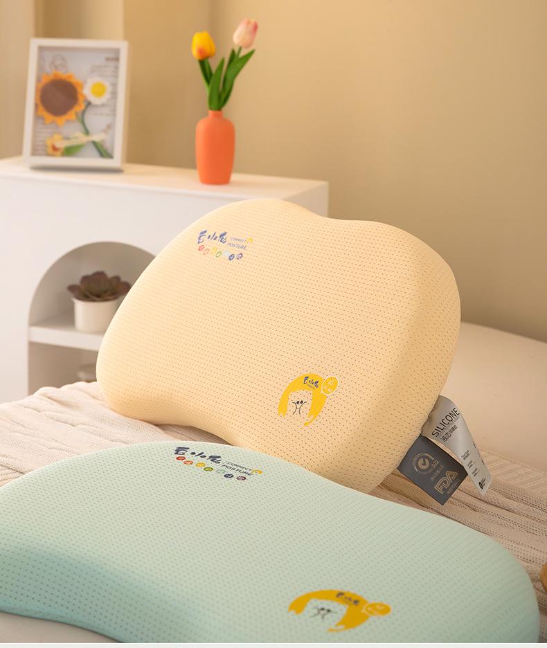 Children's Silicone Neck Support Pillow – Soft Sleep Aid for Ages 3+ (Set of 2)