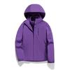Unisex Color Block 3-in-1 Hooded Windproof Jacket with Detachable Down Liner