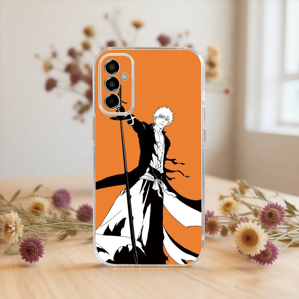

Hot Anime b-Bleach Phone Case Transparent Silicone Soft For SamsungA10,12,20,21S,30,31,40,50,51,52,70,71 Samsung a40