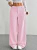 European American Loose Wide-Leg Women's Casual Pants with Pockets