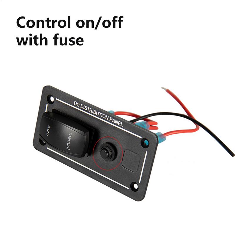 12V 24V Marine Automatic Shut off Device Bilge Pump Rocker Switch Auto/Manual Bilge Pump Switch Panel for Boat Yacht