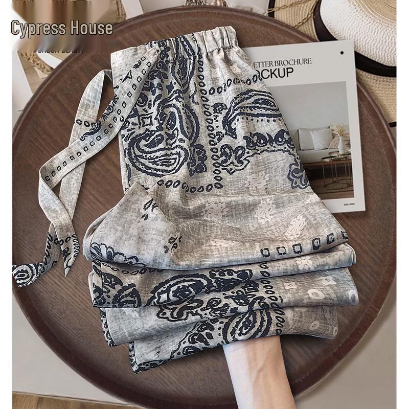 

Women s Elastic Waist Drapey Wide-Leg Pants M