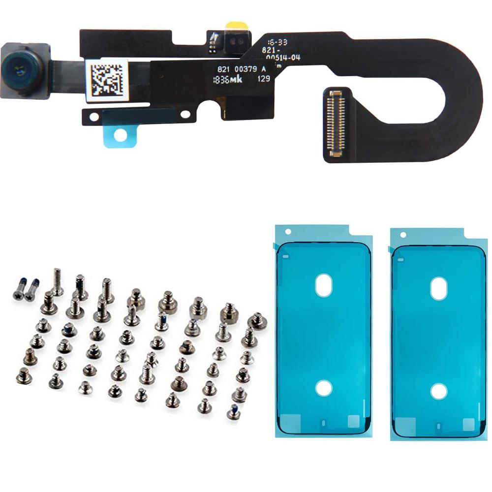 Front Camera Flex Cable With Mic Light Sensor For iPhone 7 7P 8 Plus Replacement Full Set Screw Set + Waterproof Tape
