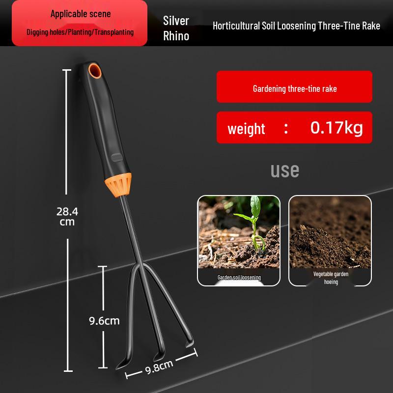 Set di attrezzi da giardinaggio: Paletta Piccola, Zappa a Doppio Uso, Paletta per Fiori, Attrezzo per Lavorare il Terreno, Attrezzi per Piantare Verdure.