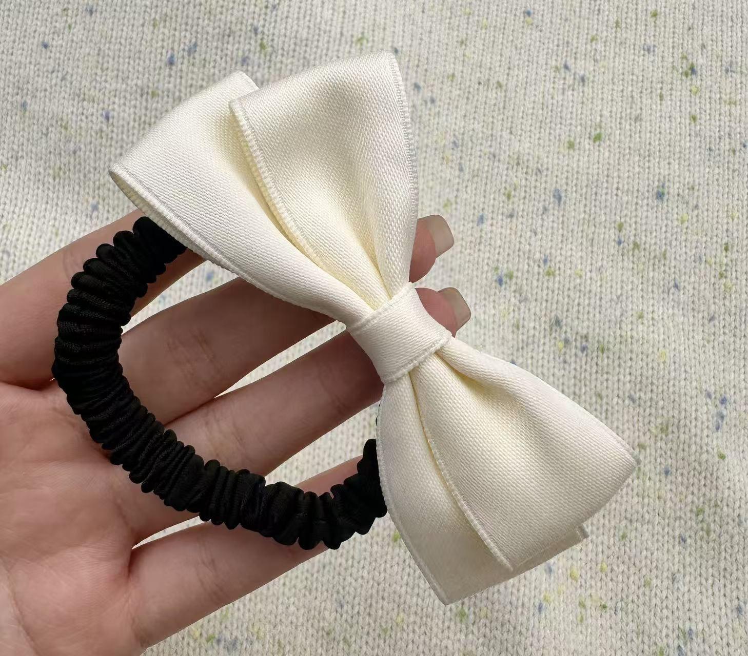 

5Pcs Bowknot Headwear Girls Elastic Hair Bands Head Rope Tie Ponytail Hair Circle Woman Hair Accessories Lady Headdress