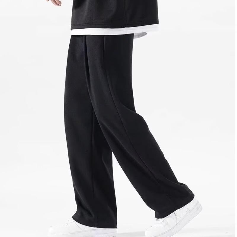 Trendhosen Herren Chinesische Baumwollmischung Locker Große Größen Freizeit Frühling und Herbst Gerade Hosen Jogginghosen