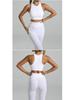 European & American Seamless Ribbed Yoga Suit: High-Intensity Running Fitness Vest & Bra Set