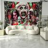 Terrifier Horror Wall Tapestry Aesthetic Wall Hanging Printed Fabric Blanket Decorative Tapestries for Bedroom Living Room Home Decor