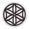 Patchion Highlander Rosette - Folk - White Background - Magnetic Backing - Embroidered Patch/Badge/Emblem