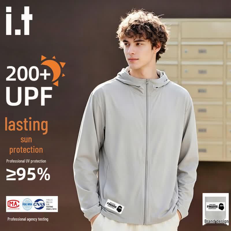 Fingercroxxit Men s Ice-Feel UV Protection Hooded Jacket 2XL