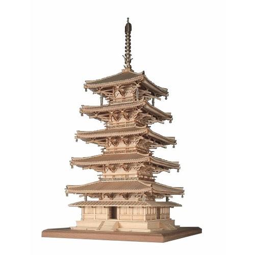 

Woody Joe 1/75 Масштаб Пагода Горыудзи Пятиэтажная деревянная модель Сборочный комплект