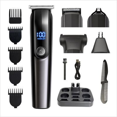 6-in-1 Waterproof Beard Trimmer for Men - Cordless Hair Clippers, Precision Groomer, Nose Hair Trimmer, Body Shaver