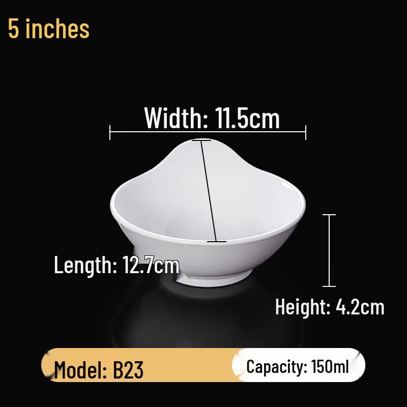 White Melamine Restaurant Bowls (10-Pack)