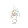 LEDMOMO Hairpin with Pearl and Rhinestone Hair 16 x Perfect for Weddings and Accessory Starfish-Shaped Inlay, Women's Clip, 13cm, Parties,