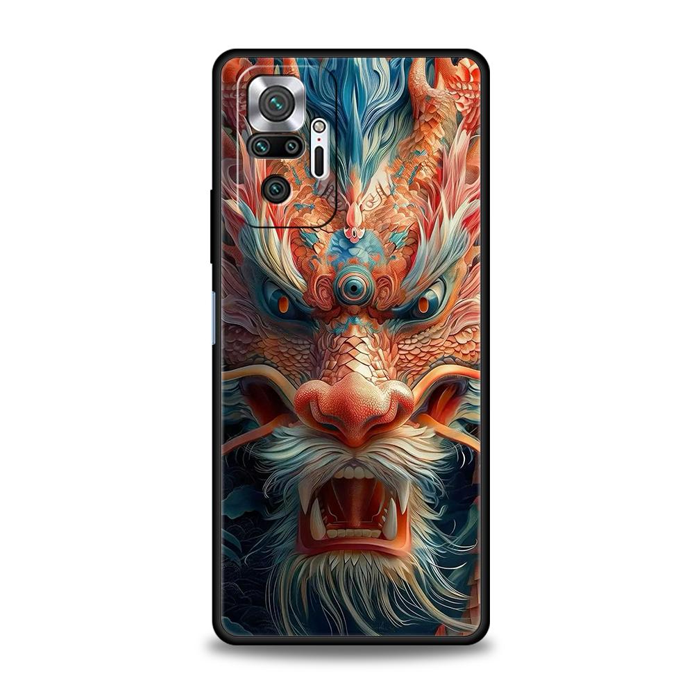 Cartoon Dragon Phone Case Cover for Redmi 13C 10C Note 13 12 10 11 Pro Plus 7 8T K40 K50 Gaming Pro Plus 5G Soft Shell Capas Bag