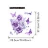 Bathroom Toilet Sticker Modern Minimalist Purple Flower Butterfly Pattern Self-Adhesive Paintings For Bathroom Living Decoration