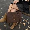Autumn and winter retro matte bag women's new commuter shoulder messenger bag suede suede portable