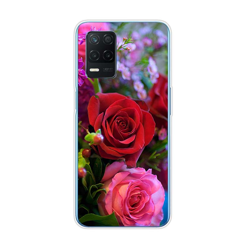 

Красные розы для Realme 8 8i V3 V5 GT Neo Flash Edition Explorer Master Neo2 Narzo 30 50i 50A C21Y, чехол для телефона Realme 8i