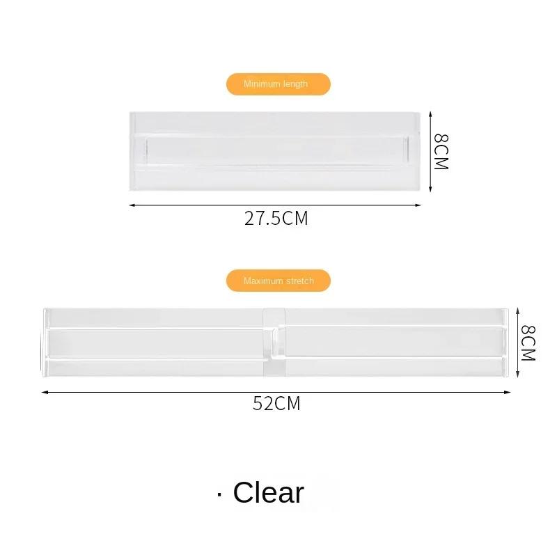 1Pcs Clear Drawer Dividers Organizer Adjustable Cabinet Storage Clothes Organizer Drawers Separators Kitchen Drawer Organizer