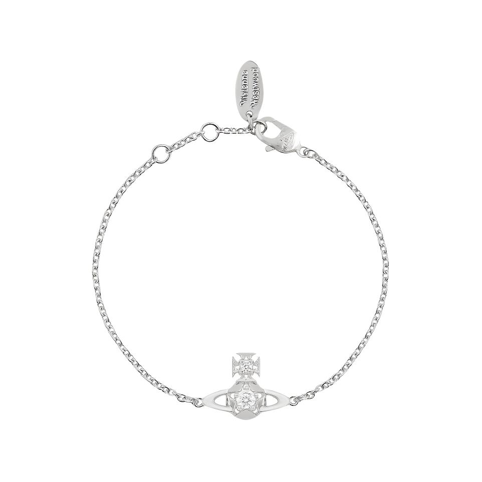 

Vivienne Westwood Star Diamond Embedded Saturn Bracelet Men Bracelet Silver 6102024T-02P102 Basic Packaging-Dust Bag+Box