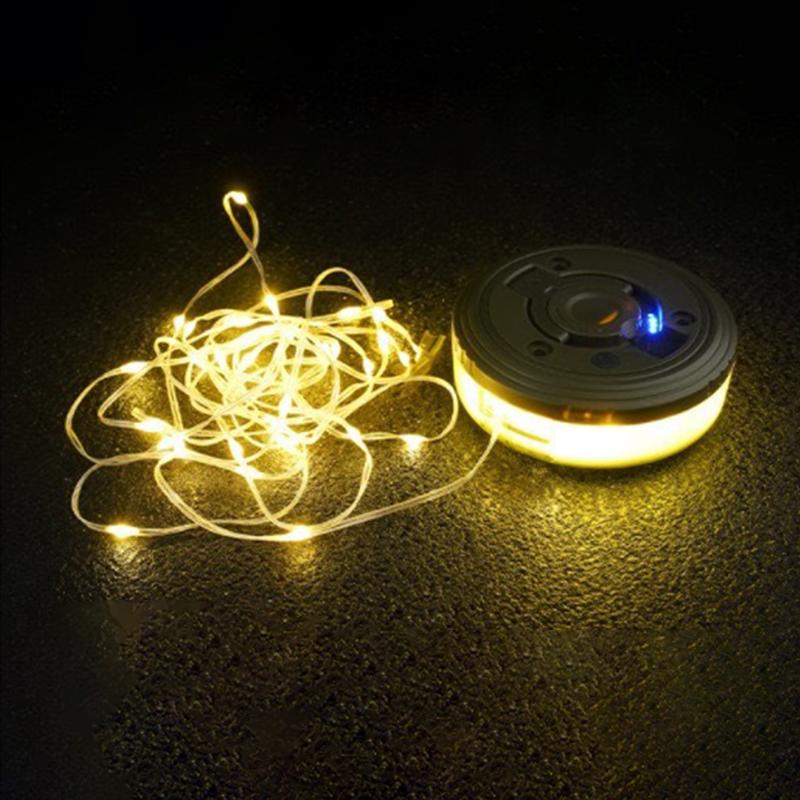 Outdoor Camping Light 10M USB Rechargeable Waterproof Light Chain Portable Scalable Suspended Sky Tent Atmosphere String Light