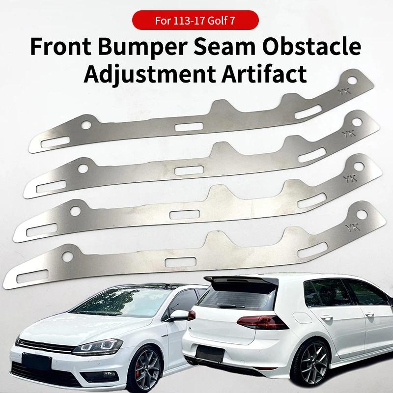 2Pcs Heavy Duty Stainless Steel Front Bumper Seam Adjustment Brackets for Car Exterior Tuning Modification