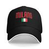 Milan Italy Flag Milano Camping Baseball Caps For Womens Adult Male Beach Golf Hat Hip Hop Trucker Cap