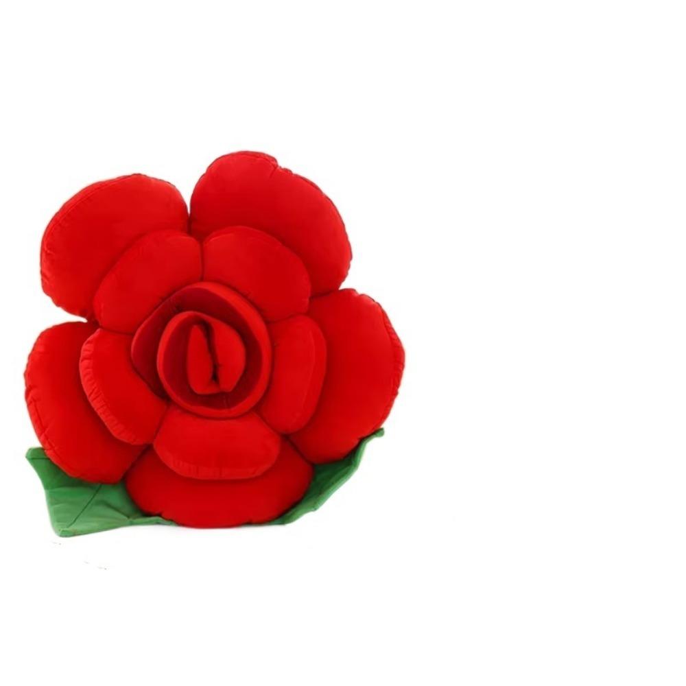 

Simulated Rose Shaped Pillow Large Car Interior Cushion New Sofa Flower Cushion Home Decor red-15cm
