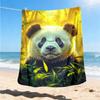 1pc Panda Bamboo Forest Outdoor Blanket Soft Flannel Cozy for Travel & Camping All Season