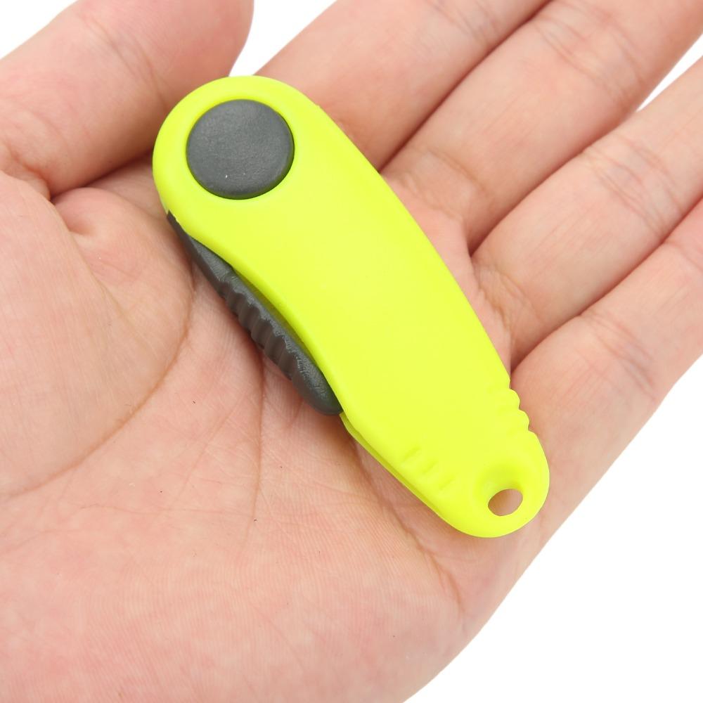 ABS Mini Badmintonové Liniové Nůžky Skládací Nůžky Tvaru Krevety z Uhlíkové Oceli Fluorescenční Žlutá Oranžová Řezačka Linií