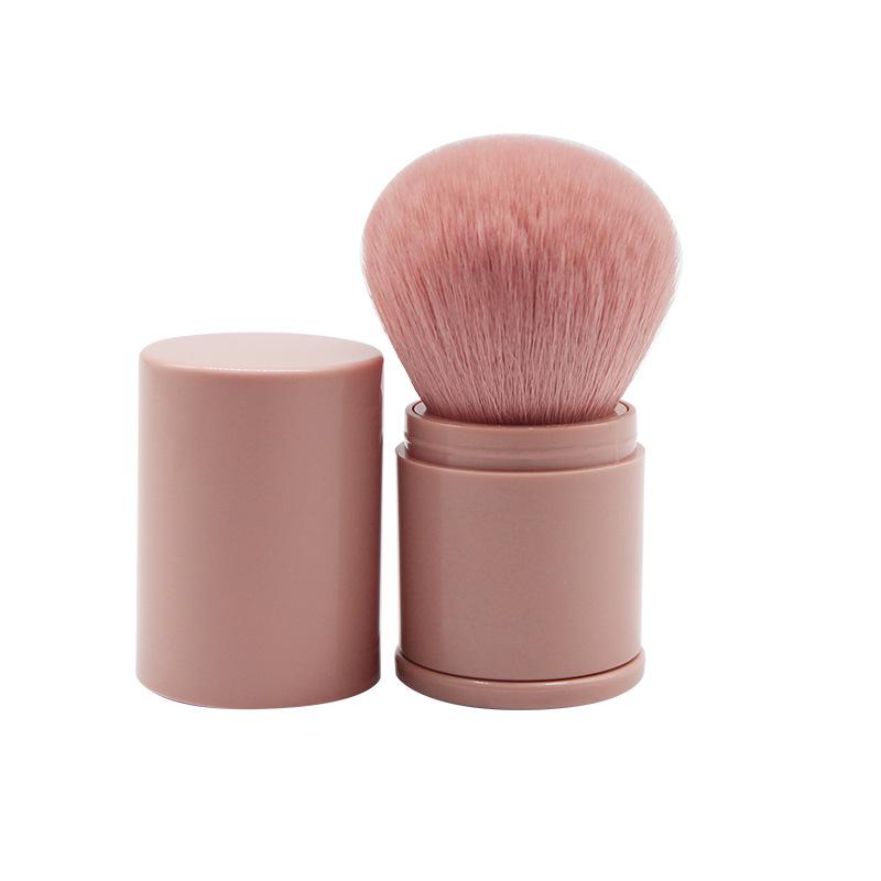 Portable Retractable Makeup Brush with Lid - Large Powder Blush Brush