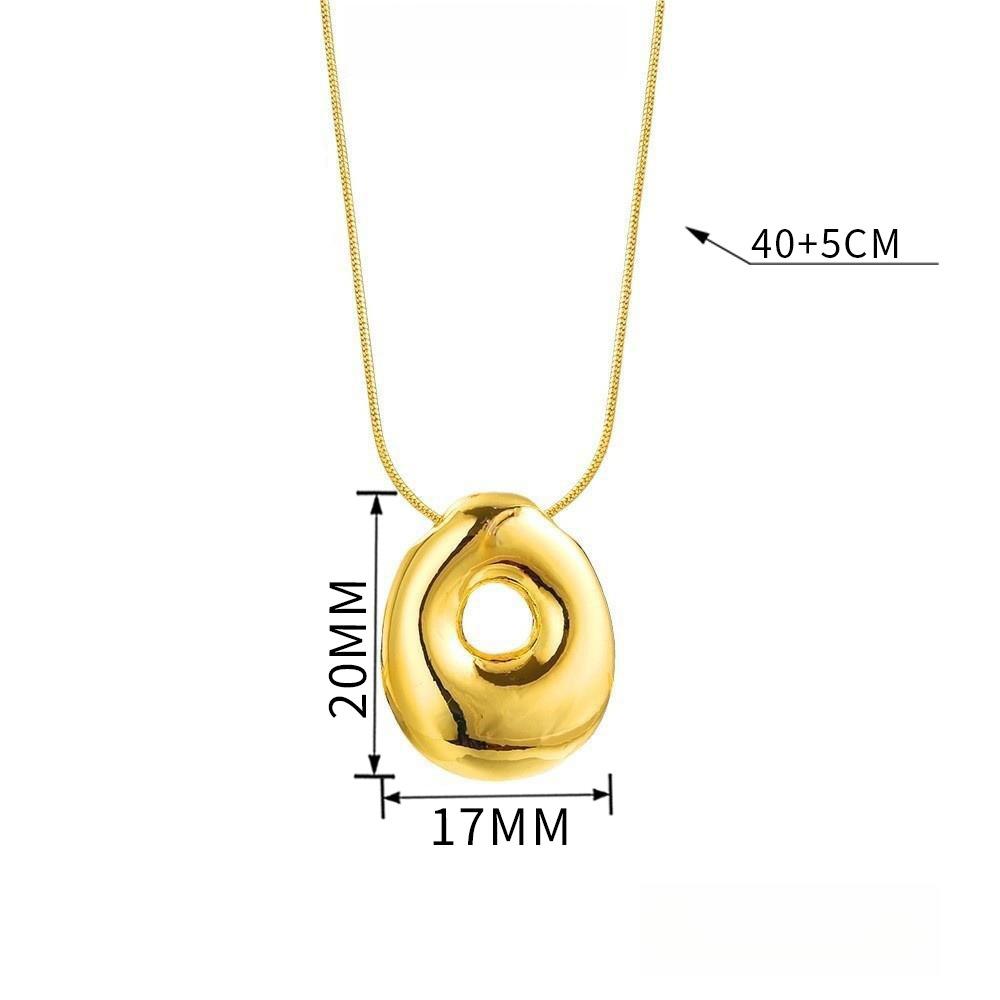 Hot 26 English Letter Necklace Balloon Bubble Chubby Pendant Clavicle Chain