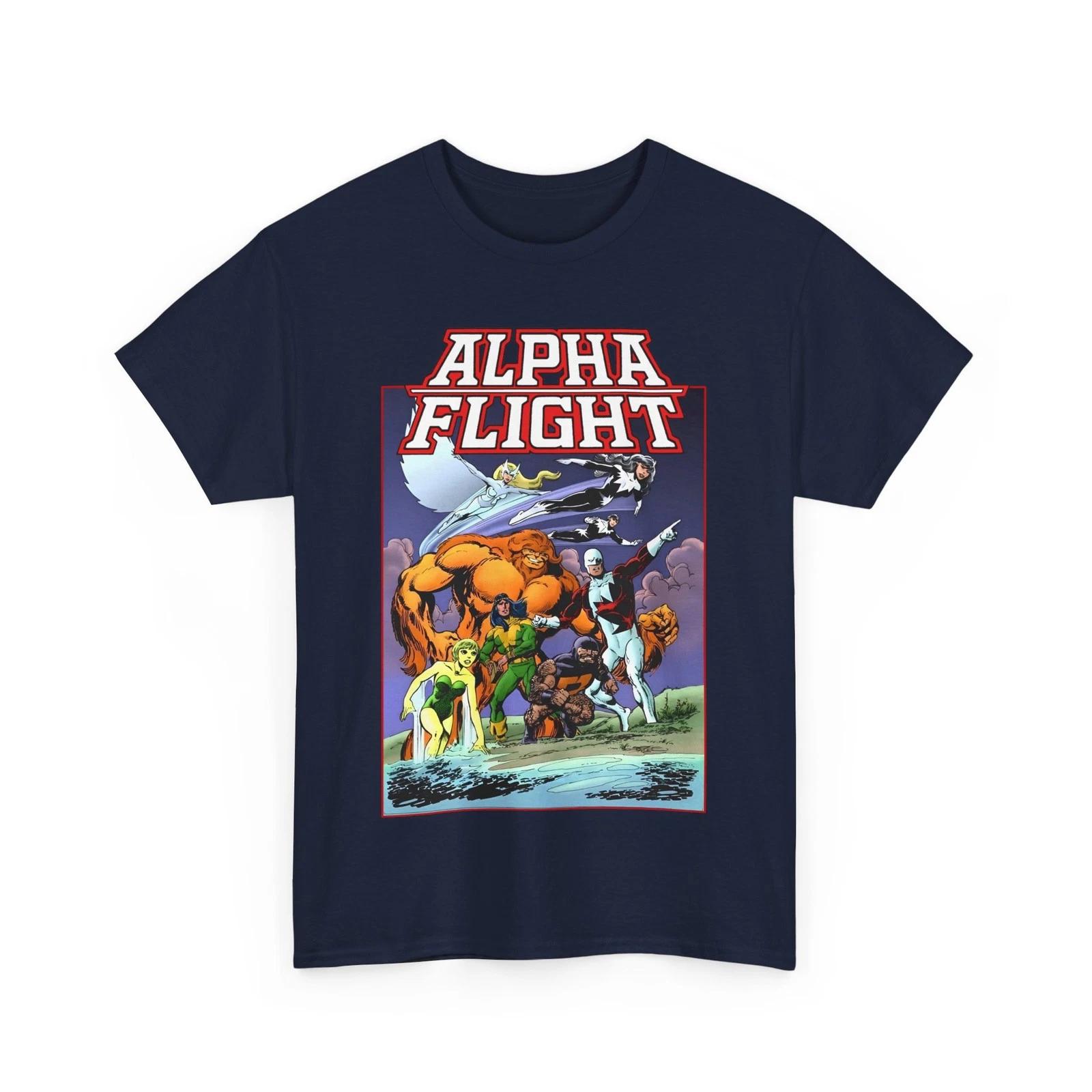 Alpha Flight T-Shirt - John Byrne Art - Guardian, Snowbird, Puck - Marvel Comics XXXL