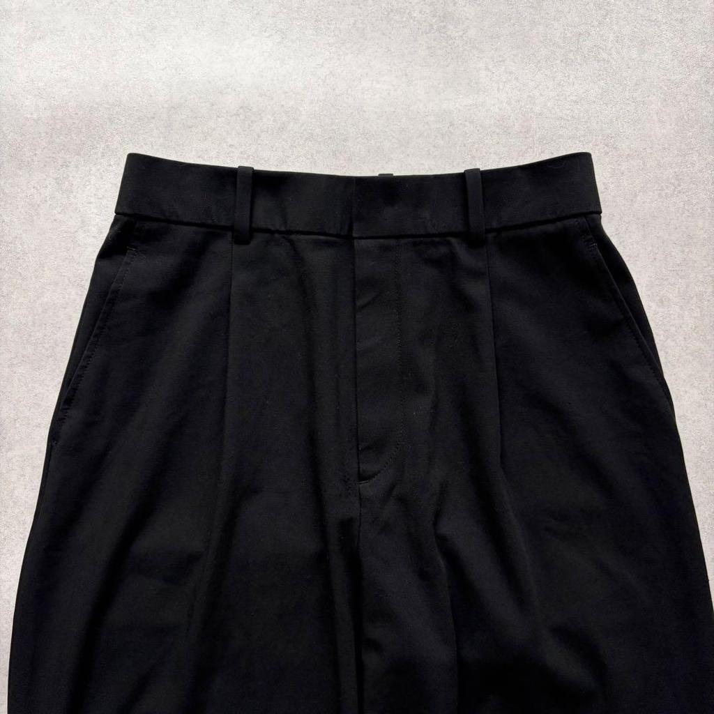 Used a544 Uniqlo Tuck Wide Pants Black M Slacks One-Tuck Black